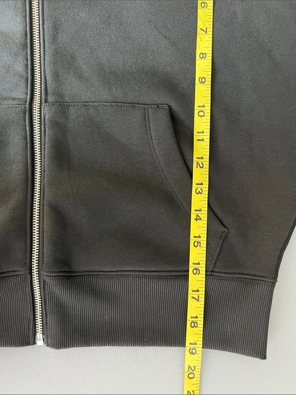 New Everlane LUXE FLEECE FULL-ZIP CROPPED HOODIE Black Size S
